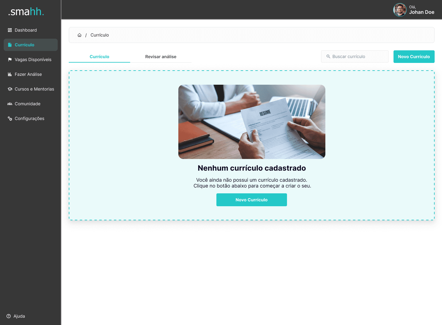 Listagem de Currículos