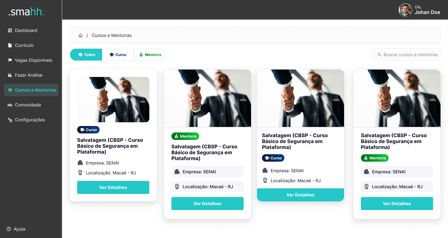 Gestão de Cursos e Mentorias