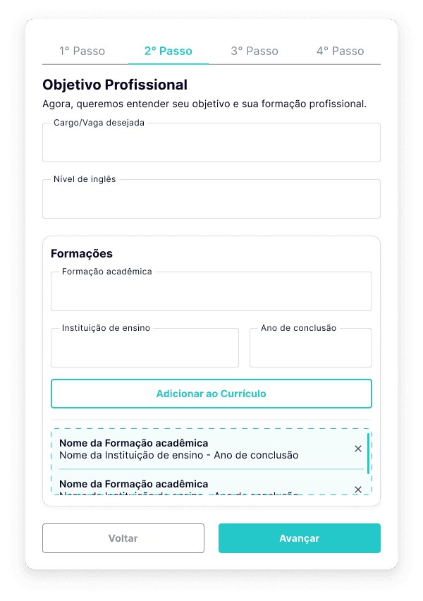 Wizard de Onboarding - Objetivo e Formação